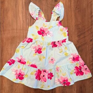 NWT The Children's Place Floral Dress in Blue and Pink